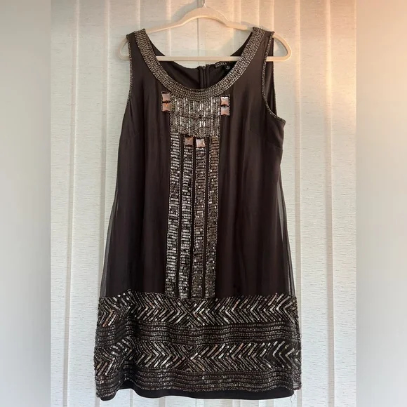 open lace back dress Adrianna Papell